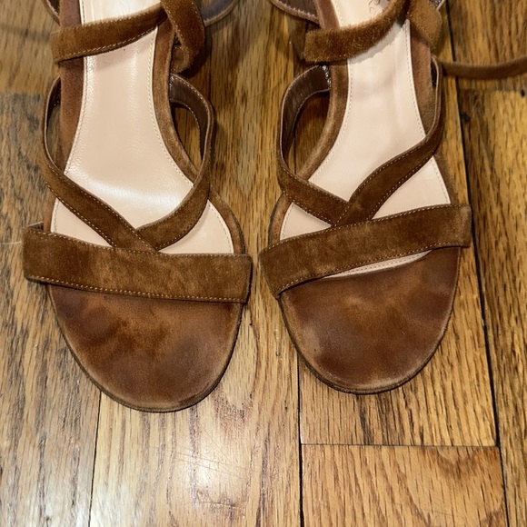 Gianvito Rossi Janis 60 lcae-up sandals with block heel - brown - Picture 3 of 7